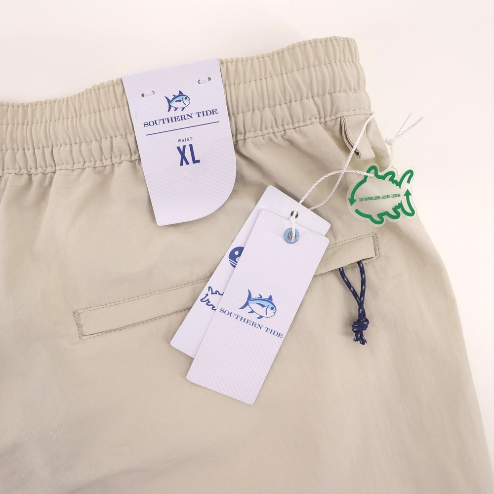 MEW Southern Tide Shoreline 6" Performance Short Stone Tan Mens XL